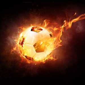 football on fire