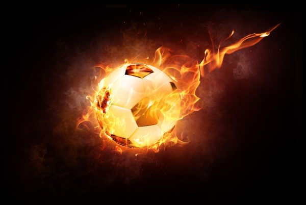 football on fire